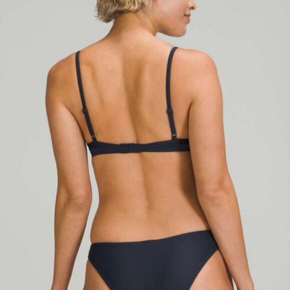 Lululemon Waterside Navy Swim Bikini Top A Cup Adjustable Straps - Picture 3 of 8